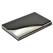 PU Leather and Stainless Steel Business Name Card Case Holder