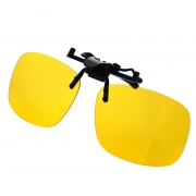  Yellow Night Vision Retro Polarized Clip-on Flip-up AVIATOR Plastic   Sunglasses Driving Traveling