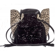 Sexy Sequined Leopard Tassels Handbags Shoulder Bag 