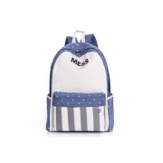 Leisure MESS Star Stripe Print Backpack Schoolbag
