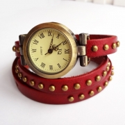 Vintage Rivet  Leather Watch