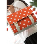 Sweet Cute Polka-dot Print Candy Color Clutch Bag Shoulder Bag