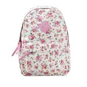 Sweet Overall Floral Print Backpack Schoolbag