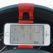 Multi-function steering wheel mobile navigation frame