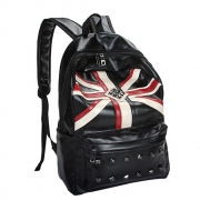 Fashion Union Jack Print Rivets Backpack Travelling Bag