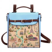 Fashion Hand Painted Floral Print Backpack Travel Bag
