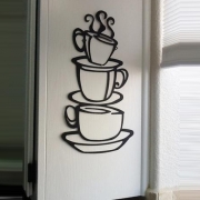 38*21 cm Waterproof Removable Coffee Cup Wall Stickers