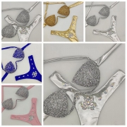Bling-bling Sequin Rhinestone Bikini Set