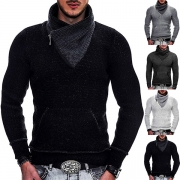 Fashion Turtle Neck Long Sleeve Knitted Sweater for Men