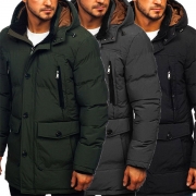 Fashion Solid Color Hooded Jacket for Men