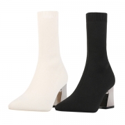 Fashion Pointed-toe Block Heeled Anklet Boots