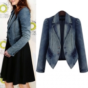 Fashion Long Sleeve Oversized Denim Jacket