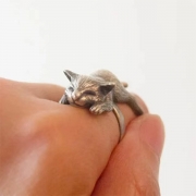 Cute Cat Open-ring