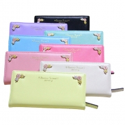 Fashion Candy Color Flowers Long-style Wallet