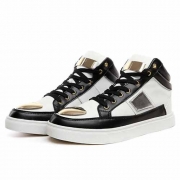 Fashion Contrast Color Lace-up Men's High-top Sneakers