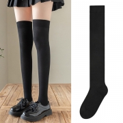 Fashion Solid Color Knit Over-the-knee Socks