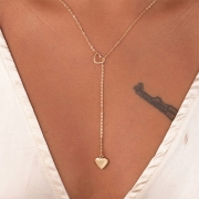 Simple Style Heart Pendant Alloy Necklace