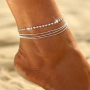 Simple Style Rhinestone Inlaid Anklet