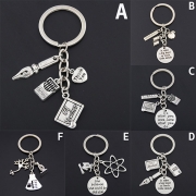 Fashion Silver-tone Teacher's Day Gifts Key Chain