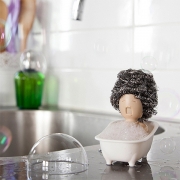 Creative Style Bathtub Shaped Soap Opera Dish Scrubber Holder