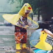 Cute Style Yellow Duck Shaped Children Raincoat