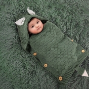 Cute Style 3D Ear Solid Color Side-button Baby Sleeping Bag