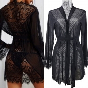 Sexy Lace Spliced Nightwear Robe