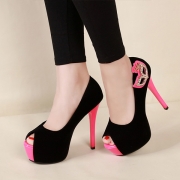 Fashion Super High-heeled Platform Peep Toe Stiletto Shoes