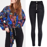 Fashion High Waist Slim Fit Denim Jeans