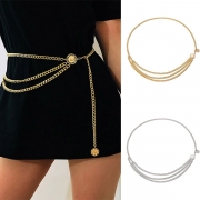 Fashion Three-layer Alloy Waist Chain