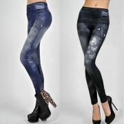 Casual Style High Waist Slim Fit Butterfly Printed Leggings 