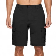 Fashion Solid Color Side-pocket Men's Knee-length Shorts