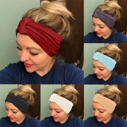 Fashion Solid Color Knotted Sports Headband