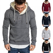 Fashion Solid Color Long Sleeve Man's Hoodie 