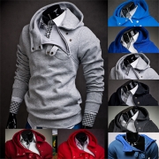 Fashion Solid Color Long Sleeve Men's Hoodies
