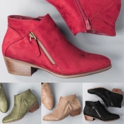 Fashion Square Collar Pointed Toe Ankle Boots Booties