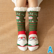 Warm Fleece Lined Winter Soft Slipper Socks Christmas-  Women Plush Christmas Slipper Socks