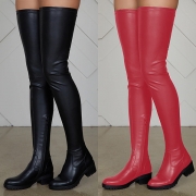 Women's Fashion Thigh-High Faux Leather Boots