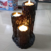 Melting Candle Cluster, Resin Candle Holders, Ornament Black Lava Candles Cluster for Dining Table Home Halloween Party Decoration Candlestick Rack Accessory