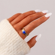 Vintage Dripping Oil Ear of Wheat Open Ring