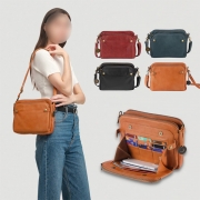 Fashion Multi-pockets Artificial Leather PU Messenger Bag