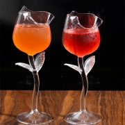2 Pieces/set Rose Red Wine Glass Rose Shaped Goblet for Red Wine