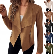 Casual Lapel Long Sleeve Cardigan for Women
