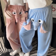 Funny Pajama Pants: Elephant Couple Dumbo Trunk Design