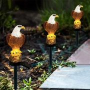 3 Pieces/set Solar Ground Lamp: Auto Light Sensing Animal Lamp for Garden Decoration, Atmosphere Lighting, and Lawn Illumination