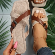 Casual Square-toe Cross Flat Shoes