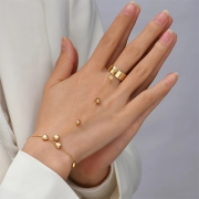 Fashion Heart Shape Bead Finger Bracelet