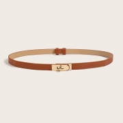 Fashion Adjustable PU Leather Thin Waistband