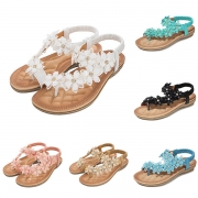 Bohemia Style 3D Floral Flat Thong Sandals