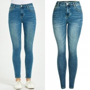 Fashion Old-washed Skinny Denim Jeans